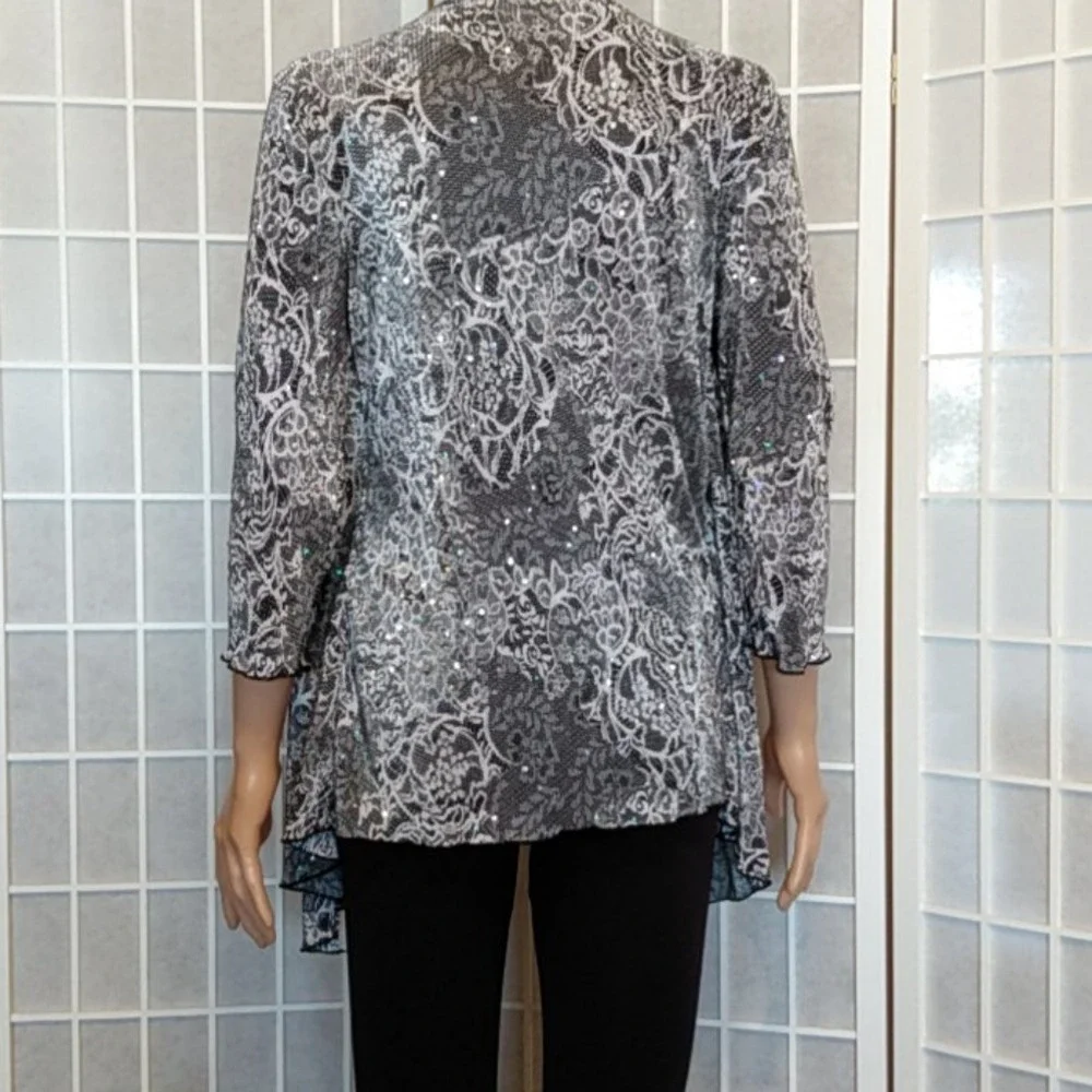 Sparkly‎ Cardigan w/ Sewn-In Black Top – Women Size S